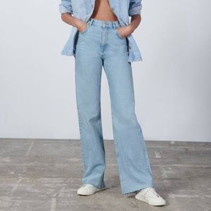 Zara the 90's full length jeans light blue